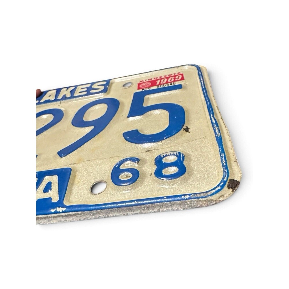 Vintage Minnesota 1968 - 10,000 Lakes - US Car License Plate 6NB-295 - Picture 5 of 6